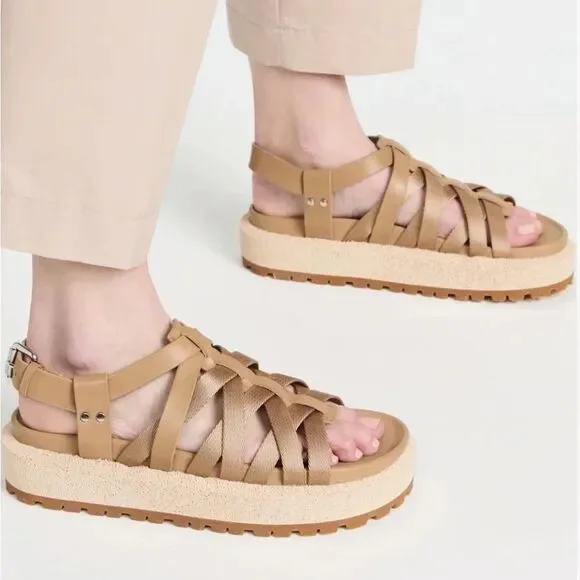 NIB Rag & Bone Park PlatformFisherman  Sandals Color Biscotti Size 10 / 40 - Picture 5 of 10